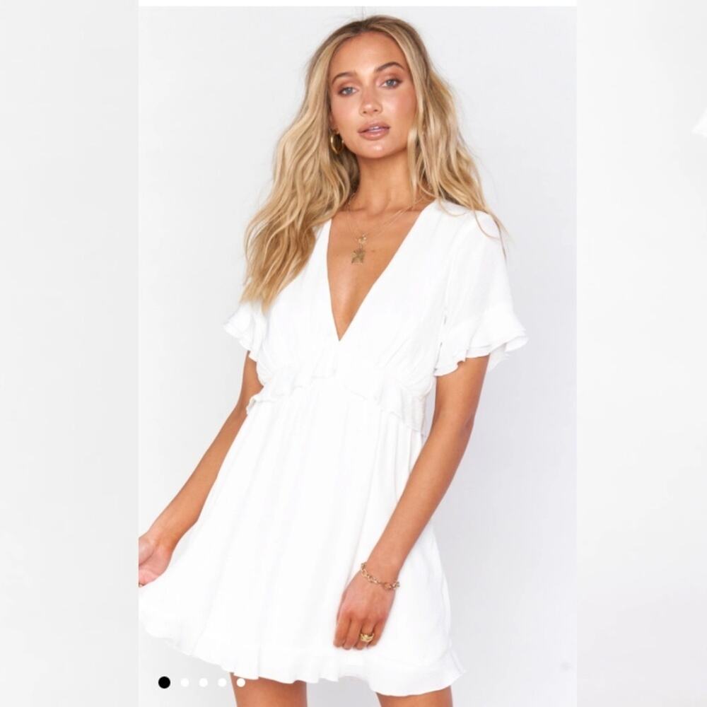 NWOT Show me Your Mumu Virginia white mini dress XS - Picture 5 of 11